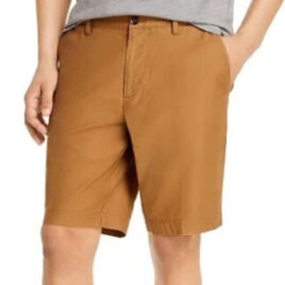 HUGO BOSS Slice Shorts Men's‎ Size 56 Regular Fit Stretch Beige USA 40 R NWT - Picture 1 of 10